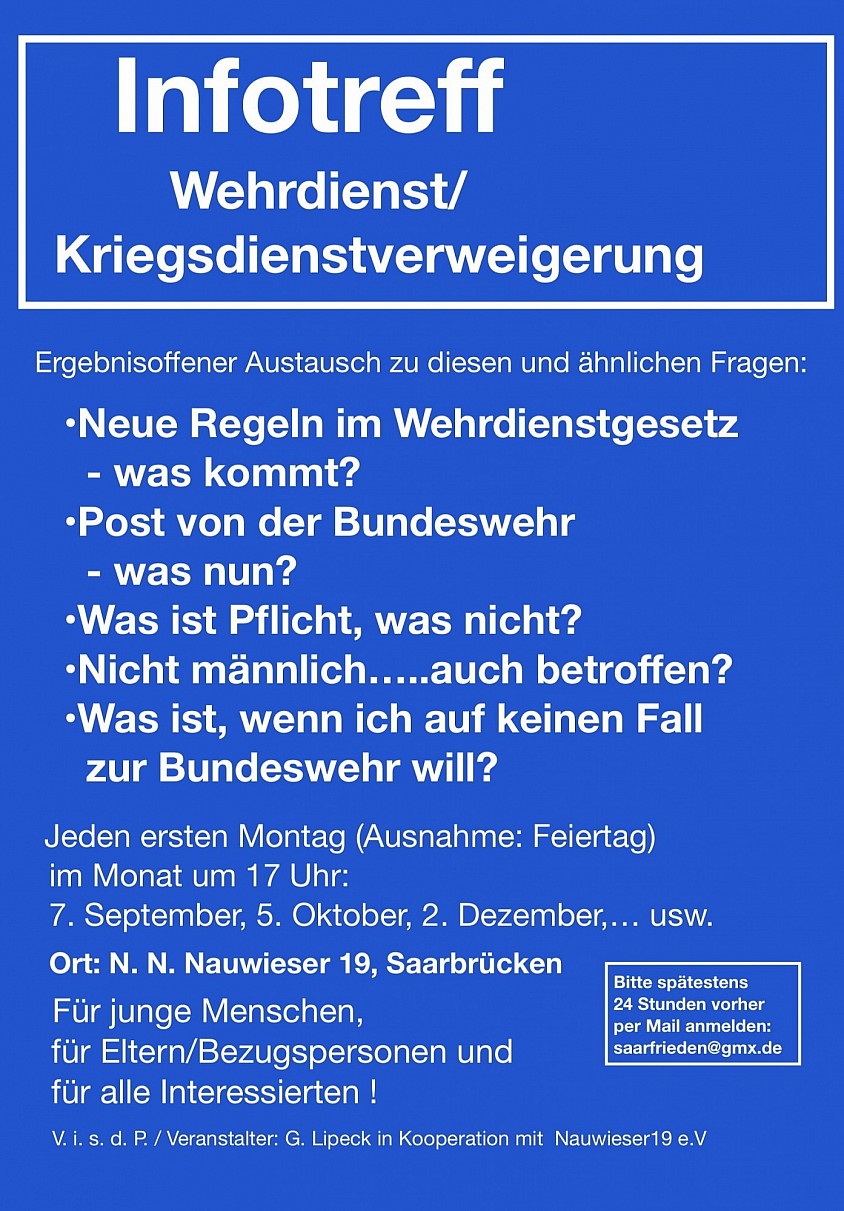 Mailkontakt: hauptpostamt@gmx.de/Nächster Termin, Montag, 5.10.26 , bei starker Hitze oder bei Peronalengpass wegen Urlaubsabwesenheit ggf.. alternativ per Videokonferenz,Voranmeldung spätestens 24 Stunden vorher per Mail erforderlich!